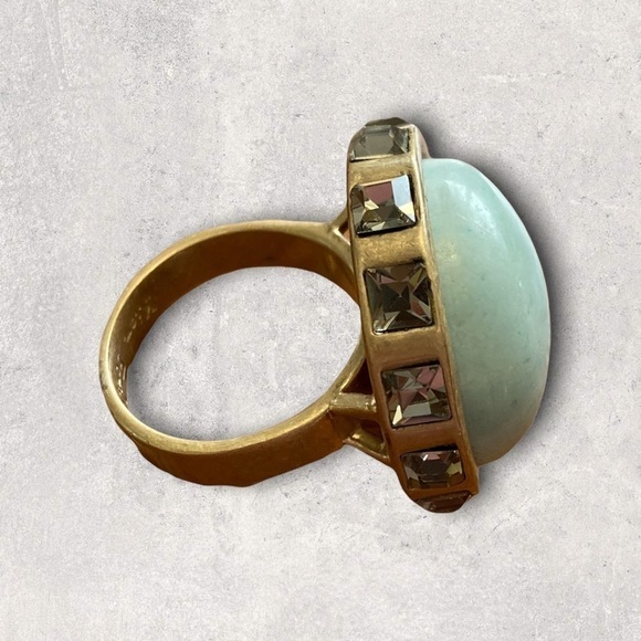 Womens Fashion Ring Lia Sophia Pale Blue stone. Statement ring - Picture 3 of 6